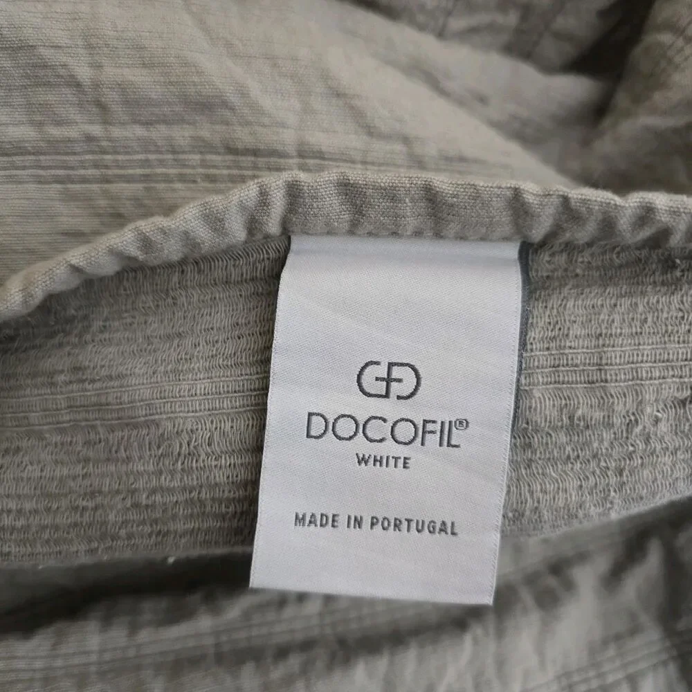 Docofil Euro Single Pillow Sham Gray 29X30 Textured Cover  100% Cotton